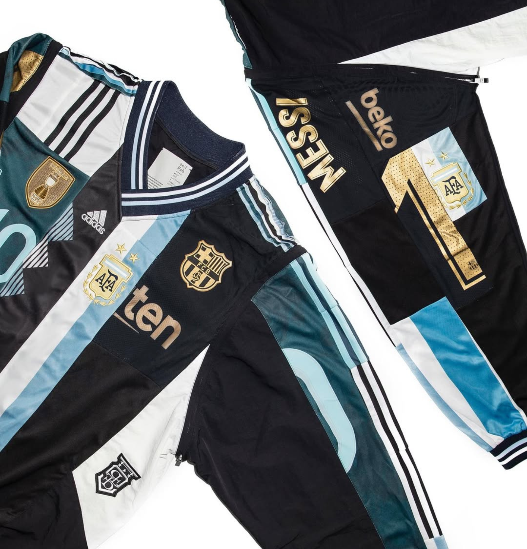 11Remake Argentina X Messi Leather Jacket