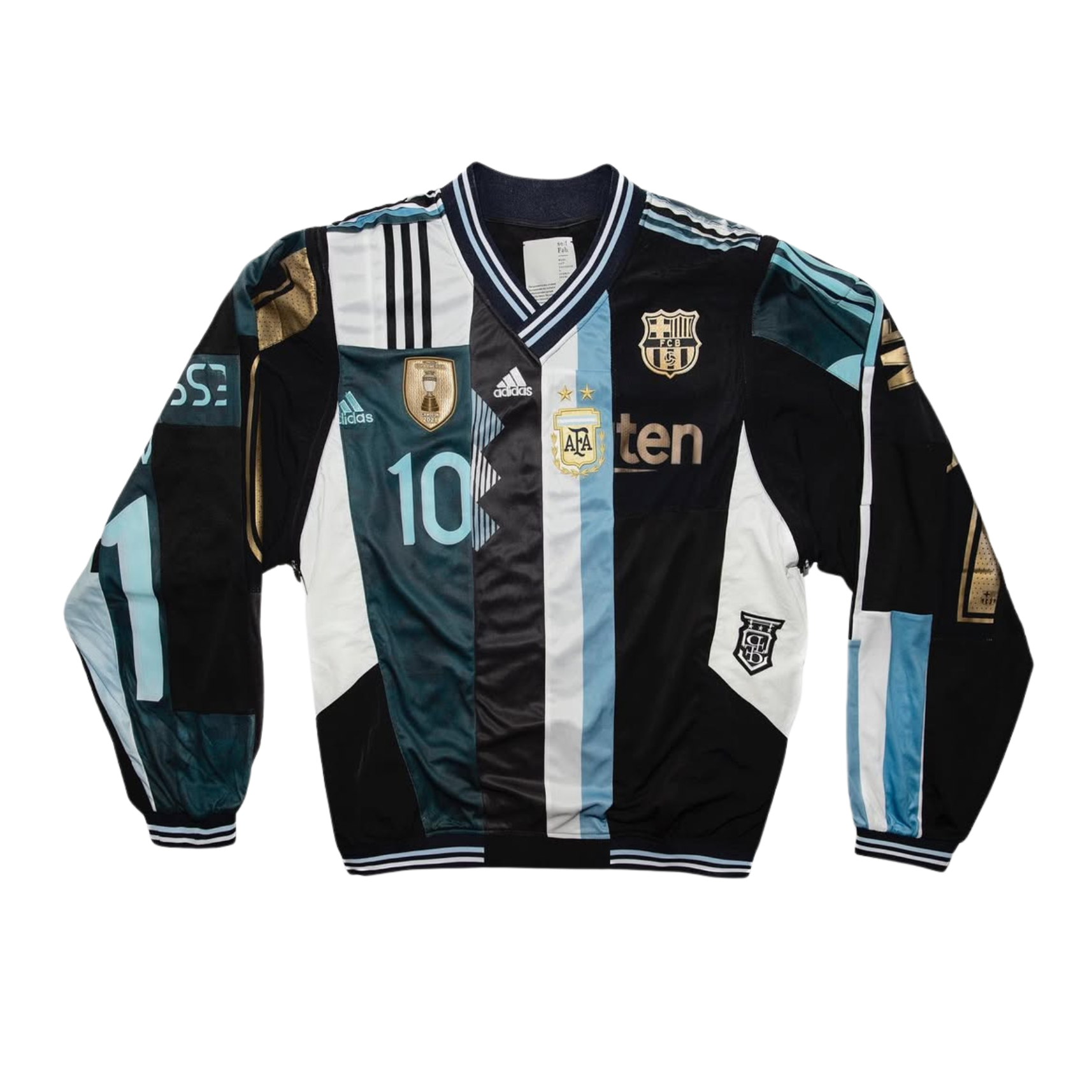11Remake Argentina X Messi Leather Jacket