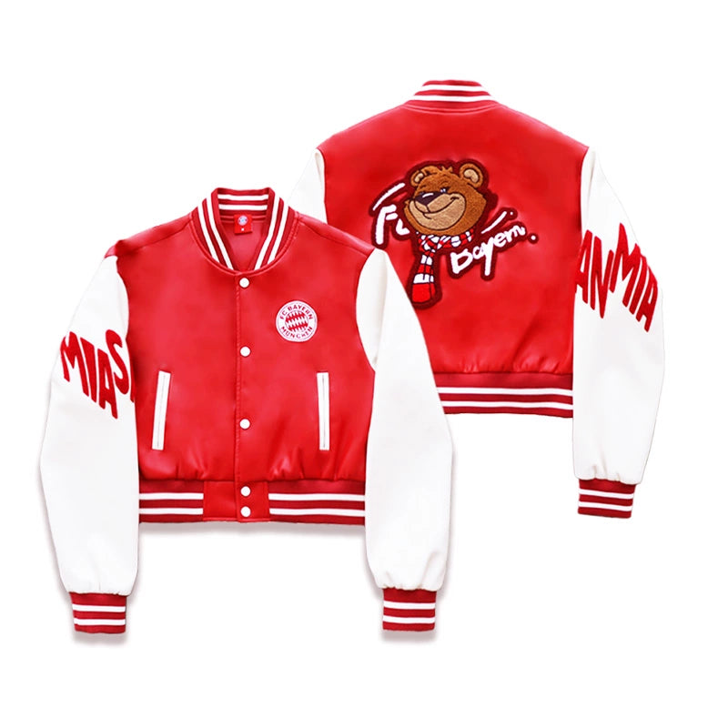 Bayern Munich Red Bear Baseball Jacket