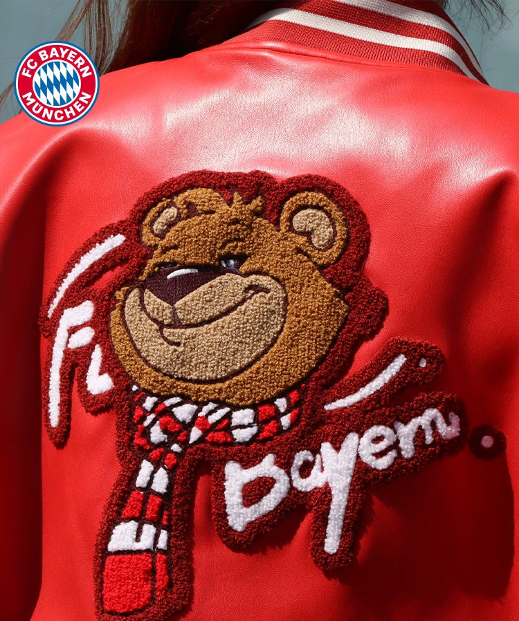 Bayern Munich Red Bear Baseball Jacket