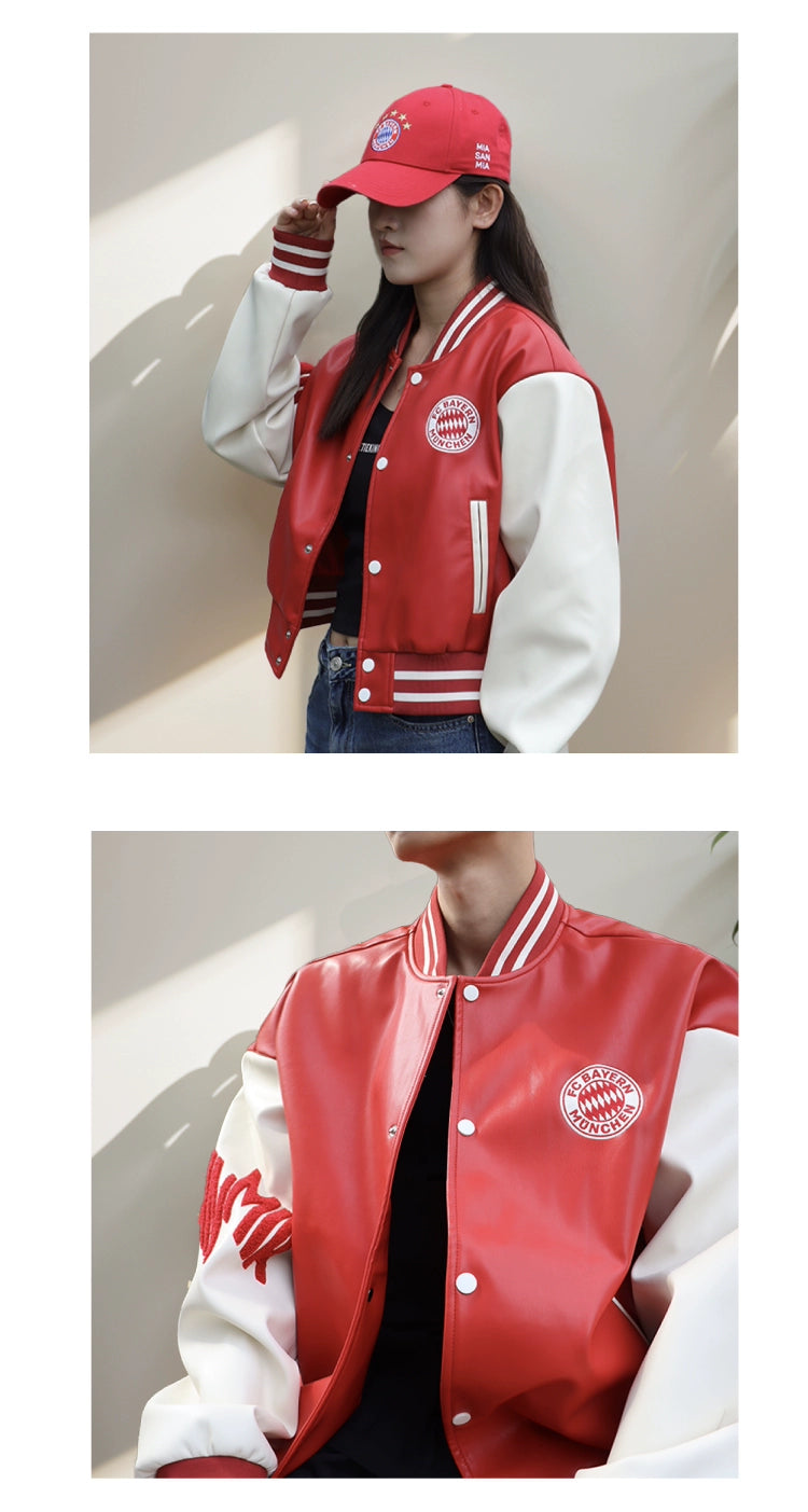 Bayern Munich Red Bear Baseball Jacket