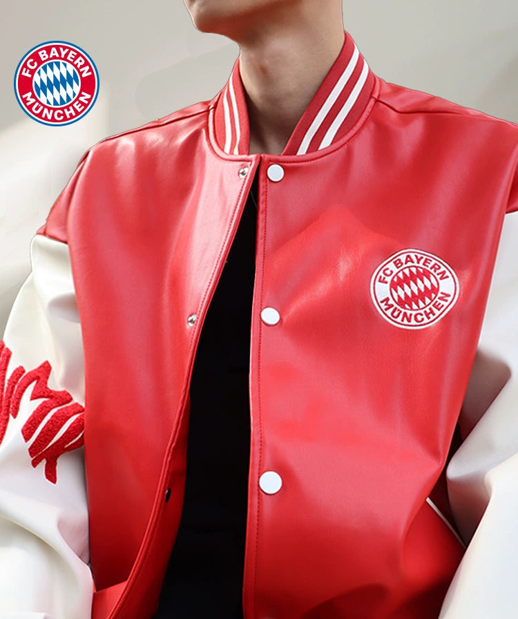 Bayern Munich Red Bear Baseball Jacket